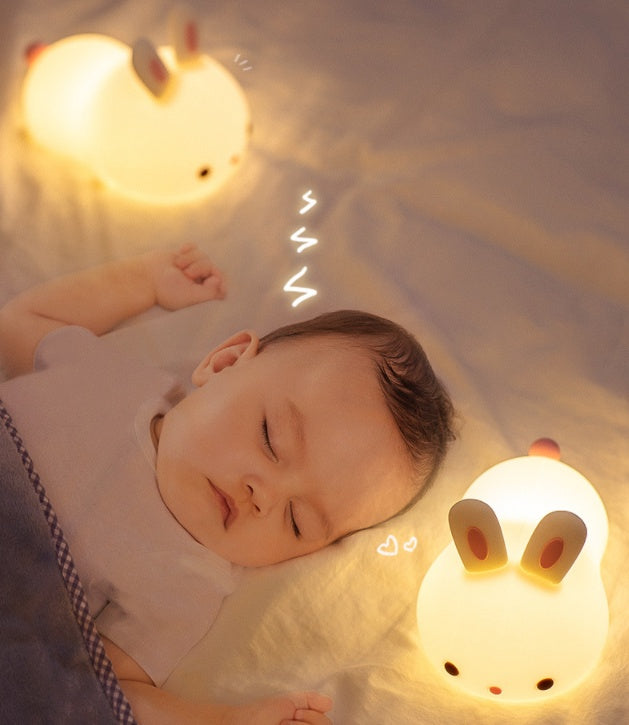 New Year'S Gift Rabbit Silicone Lamp Pat Feeding Creative Night Light Children'S Toys