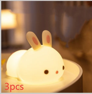 New Year'S Gift Rabbit Silicone Lamp Pat Feeding Creative Night Light Children'S Toys
